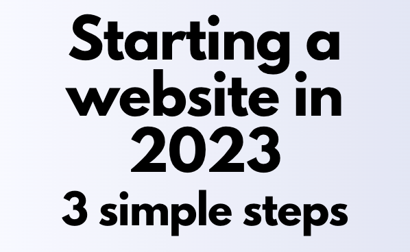 What you need to start a website