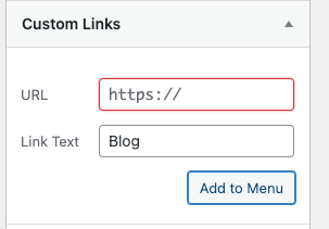 How to add a menu item with no URL in WordPress
