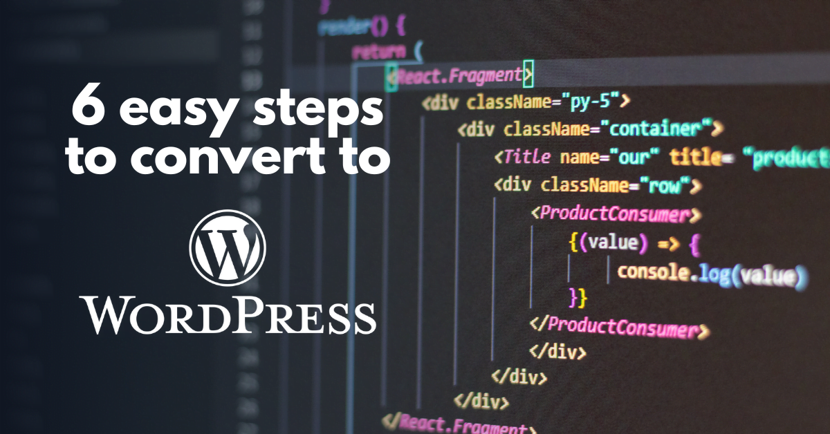 Convert an HTML site to WordPress