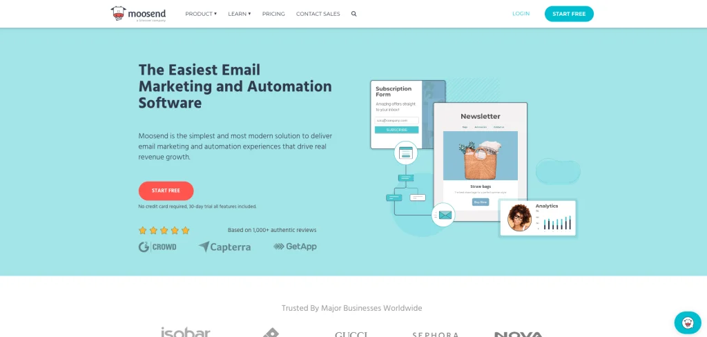moosend Best GetResponse Alternatives